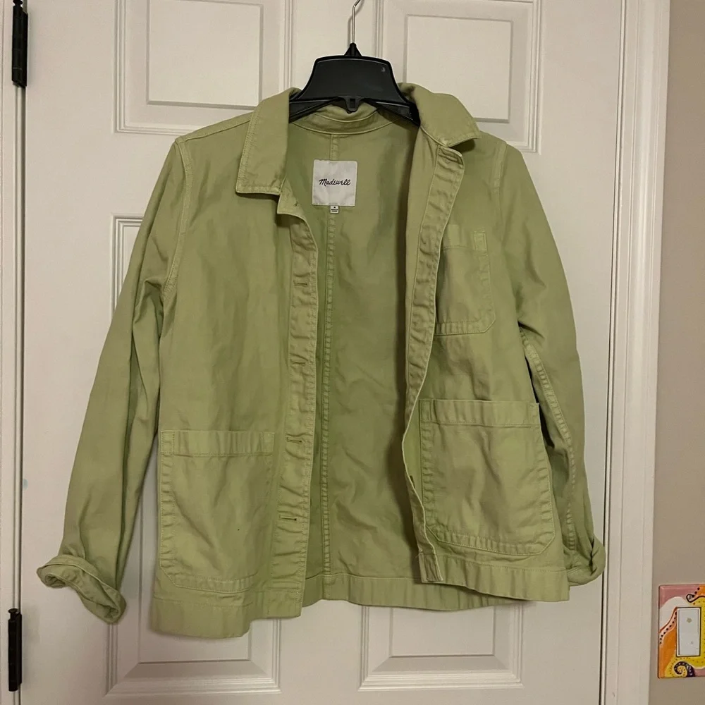 Madewell medium chartreuse garment dyed chore coat - Picture 2 of 3